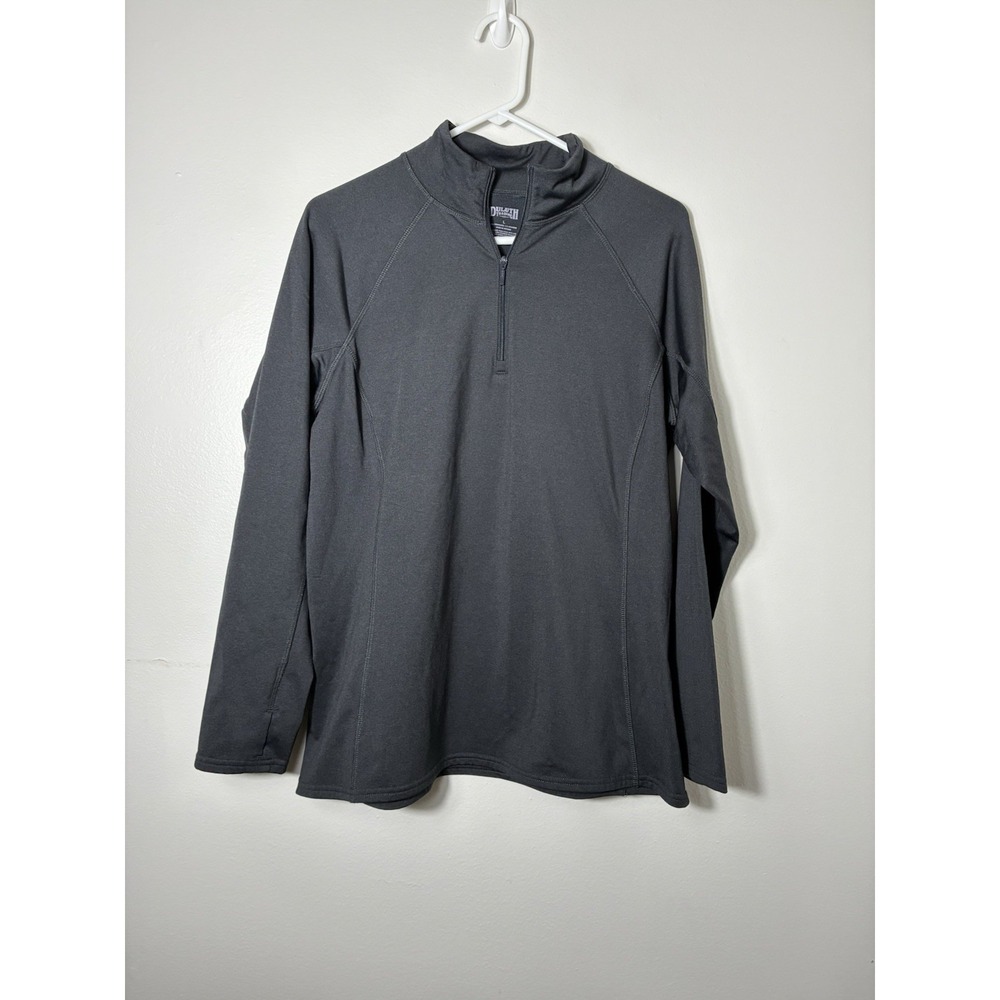 Duluth Trading Company Quarter Zip Pullover Women's Size Large Dark Gray Outdoor